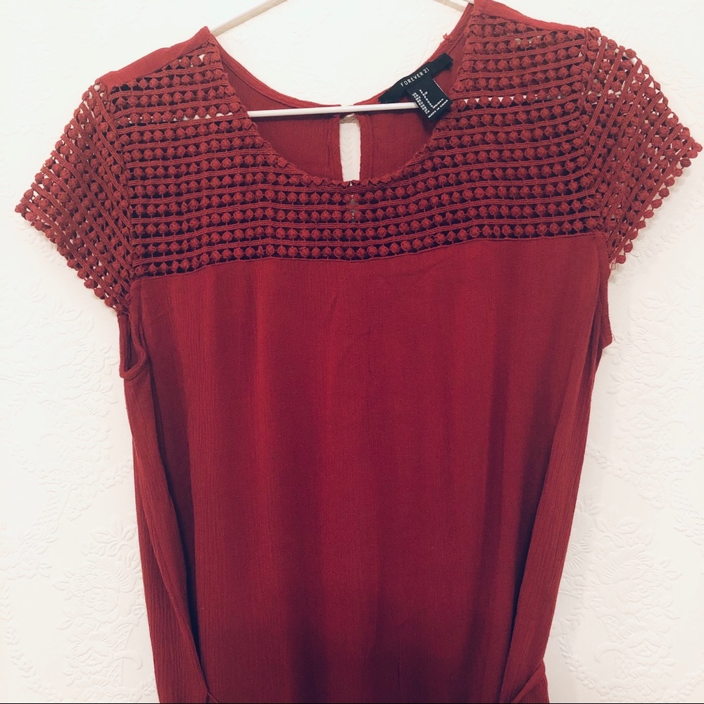 Rust Color Boho Dress - Picture 3 of 4